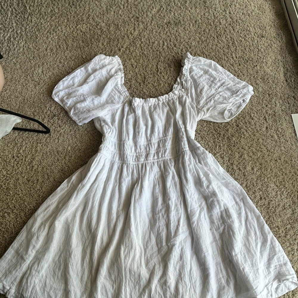 BP White Puff Sleeve Sundress
